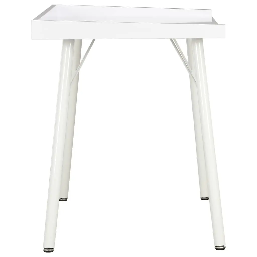 White Writing Desk 90x50x79 cm with Elevated Board