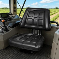 Tractor Seat with Backrest Black Padded Foam Comfort Outdoor Garden Equipment