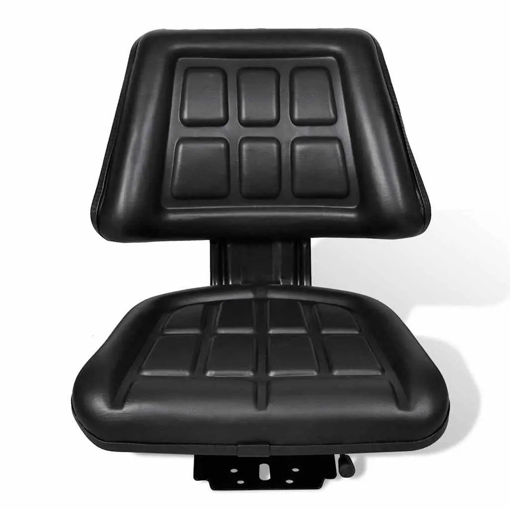 Tractor Seat with Backrest Outdoor Garden Equipment Black Padded Foam