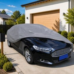 Grey XL Car Storage Cover for Sedans - Nonwoven Fabric