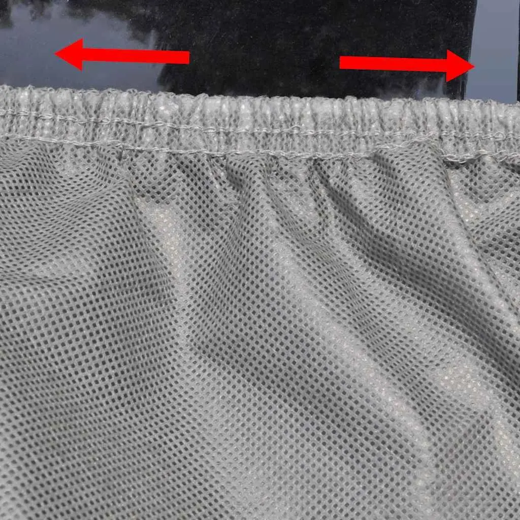 Car Storage Cover Grey Nonwoven Fabric Sedan Protective Dust Shield XL Size