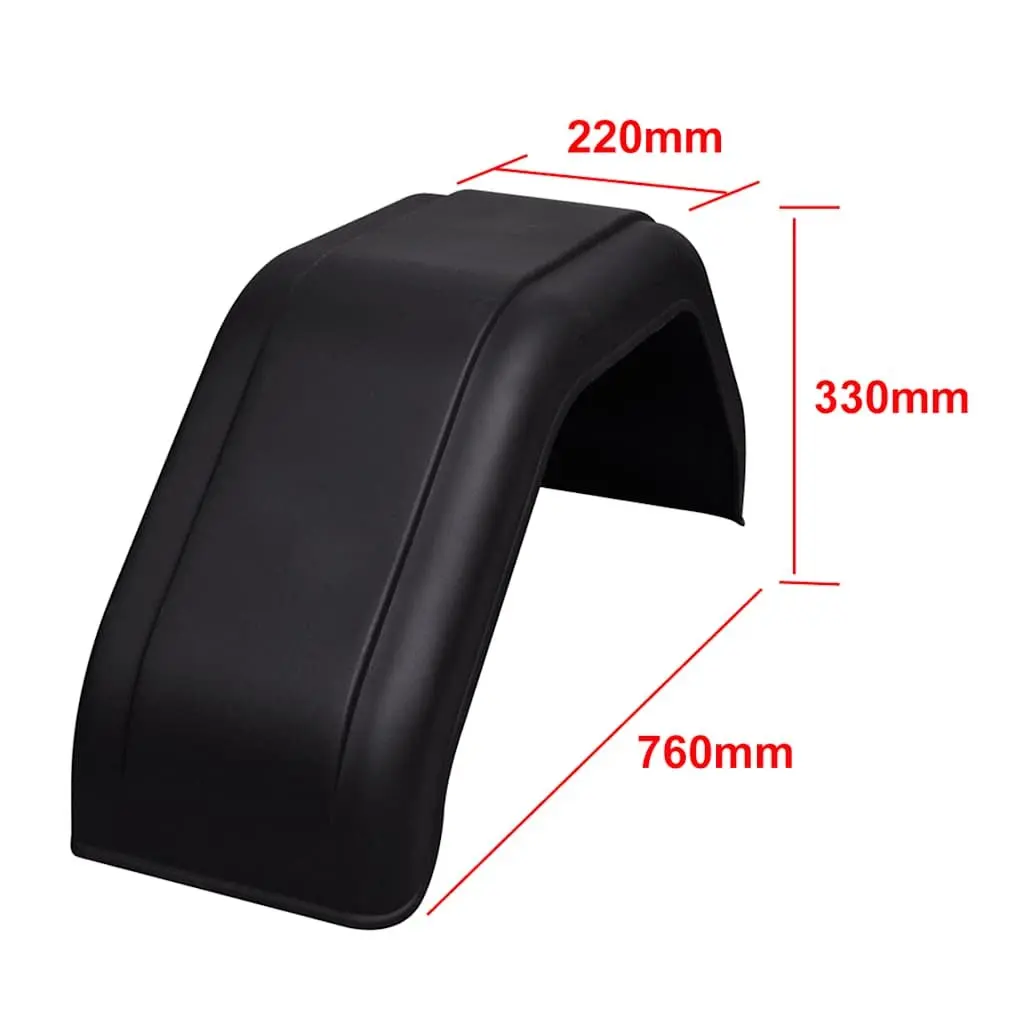 Mudguard Set 220 x 760 mm Black Fender