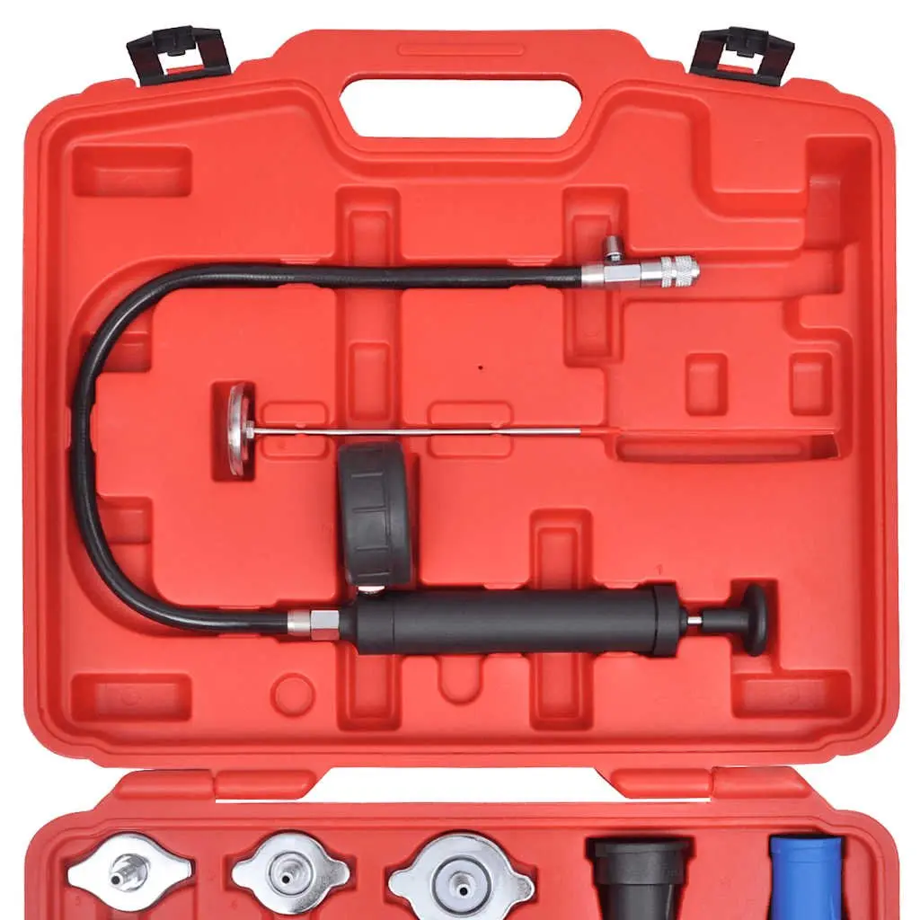 Radiator Pressure Tester Kit 18 Pcs Cooling System Leak Detection Tool Set
