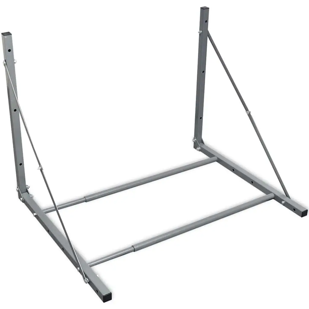 Foldable Tyre Rack Wall Mounted Storage Steel Adjustable 81-122cm Garage
