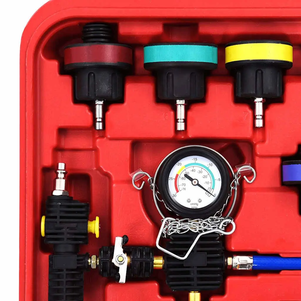 Cooling System Pressure Tester Kit 28 Piece Radiator Cap Adapter Hand Tool Set