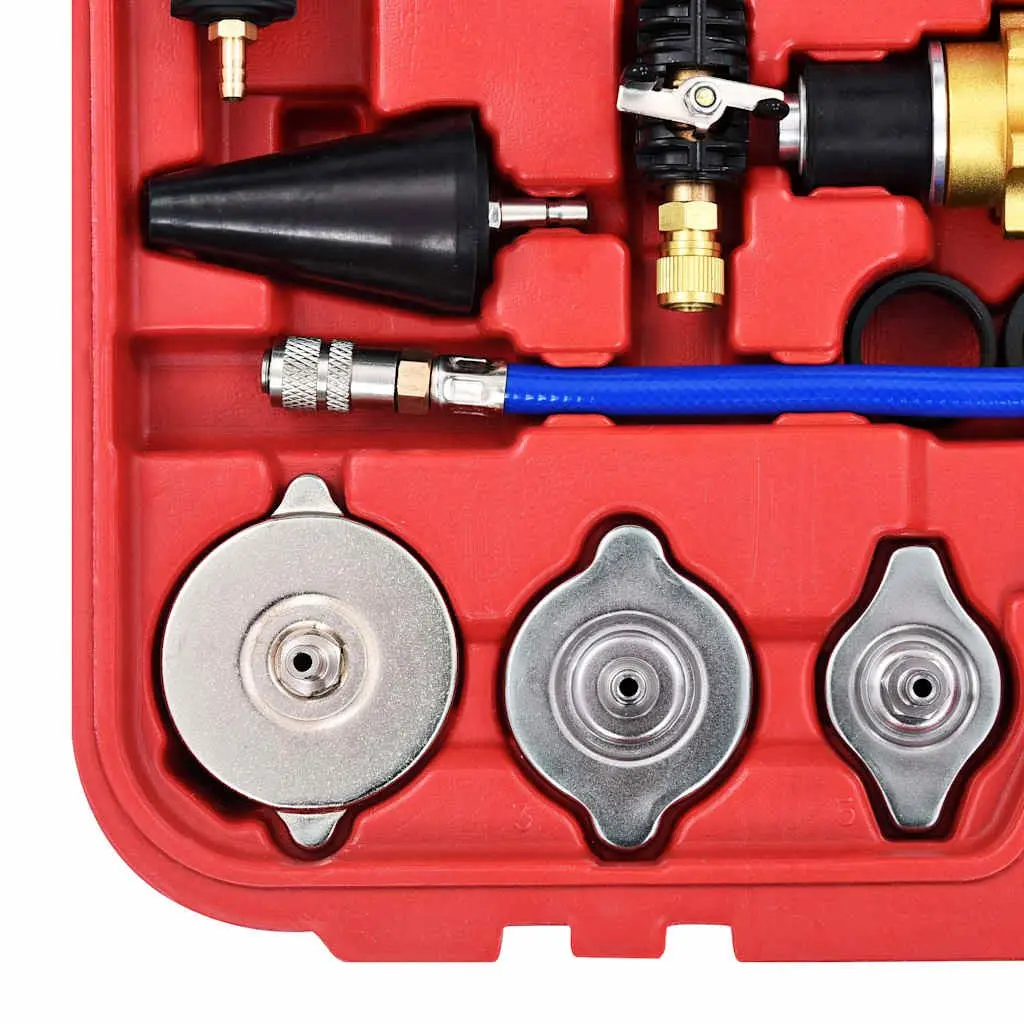 Cooling System Pressure Tester Kit 28 Piece Radiator Cap Adapter Hand Tool Set
