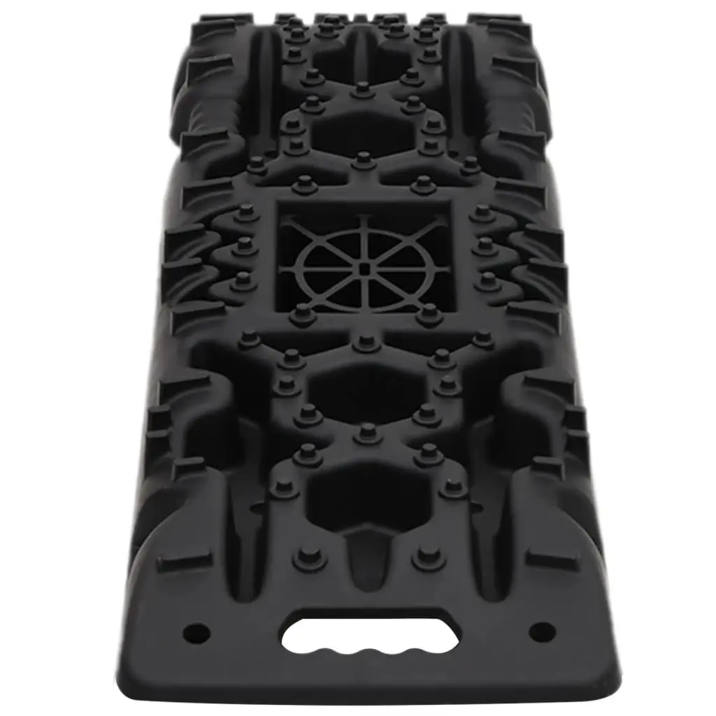 Traction Boards 2 Piece Off-Road Vehicle Recovery Tracks Black 107 x 31 x 7 cm