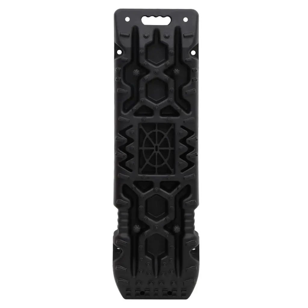 Traction Boards 2 Piece Off-Road Vehicle Recovery Tracks Black 107 x 31 x 7 cm