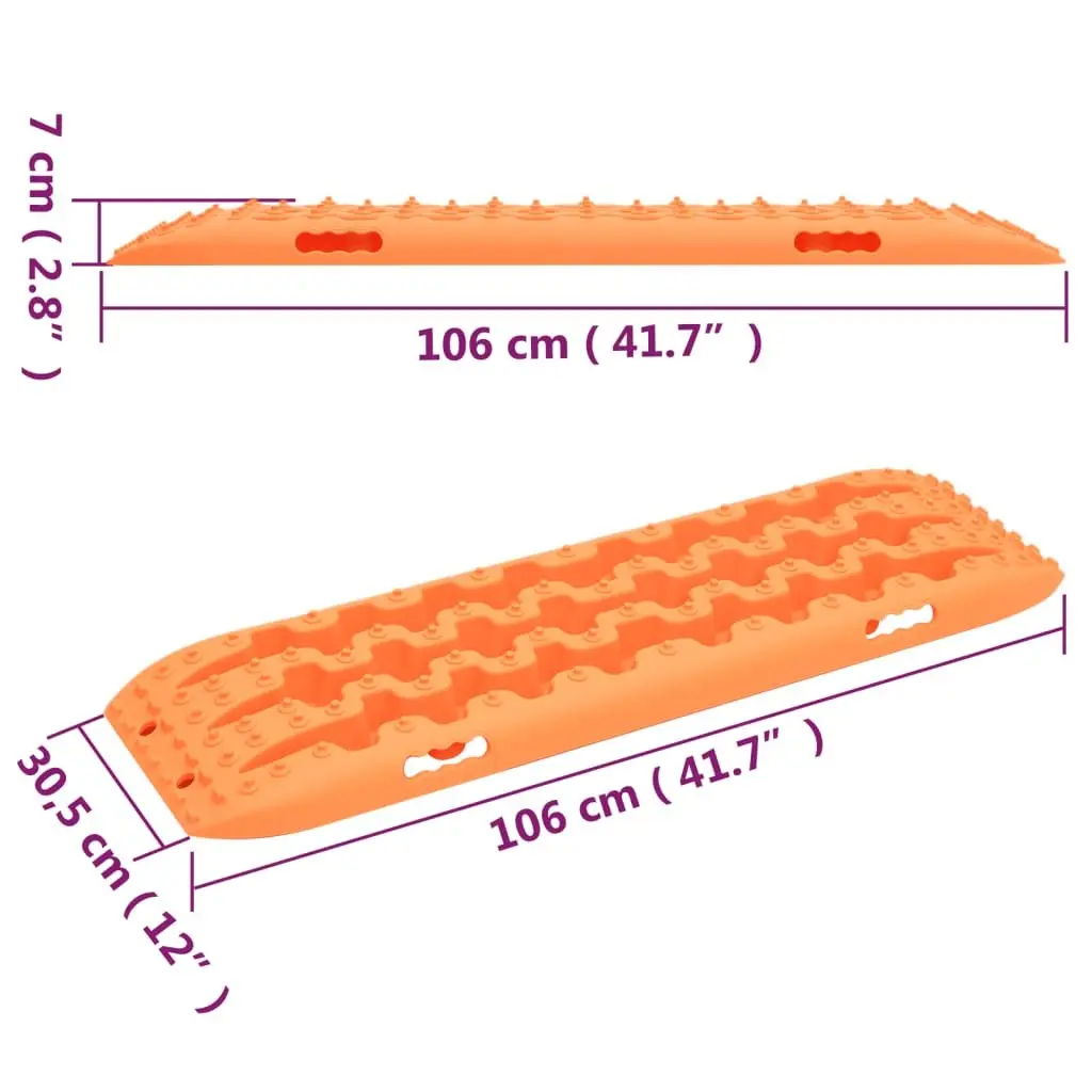 Traction Boards 2 Pieces Off-Road Recovery Nylon 106 x 30.5 x 7 cm