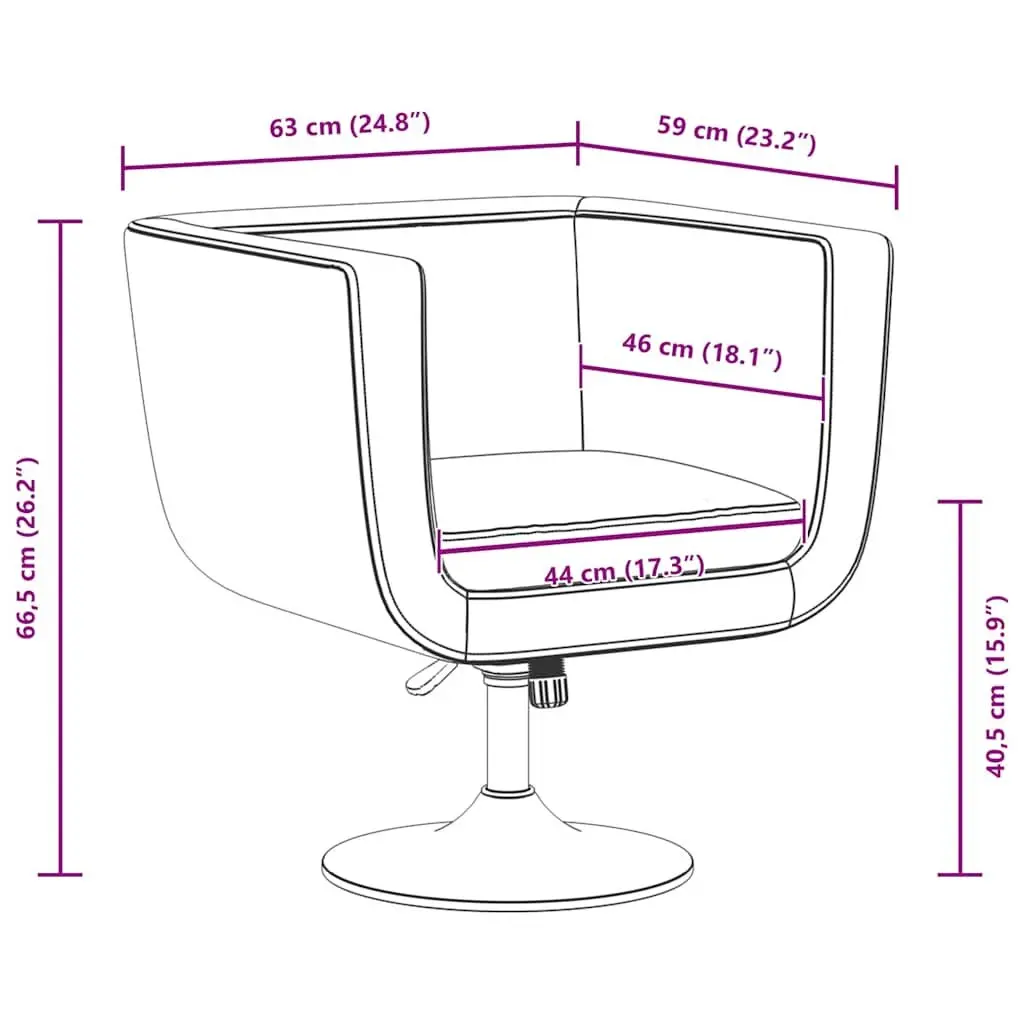 White Swivel Armchair with Padded Seat