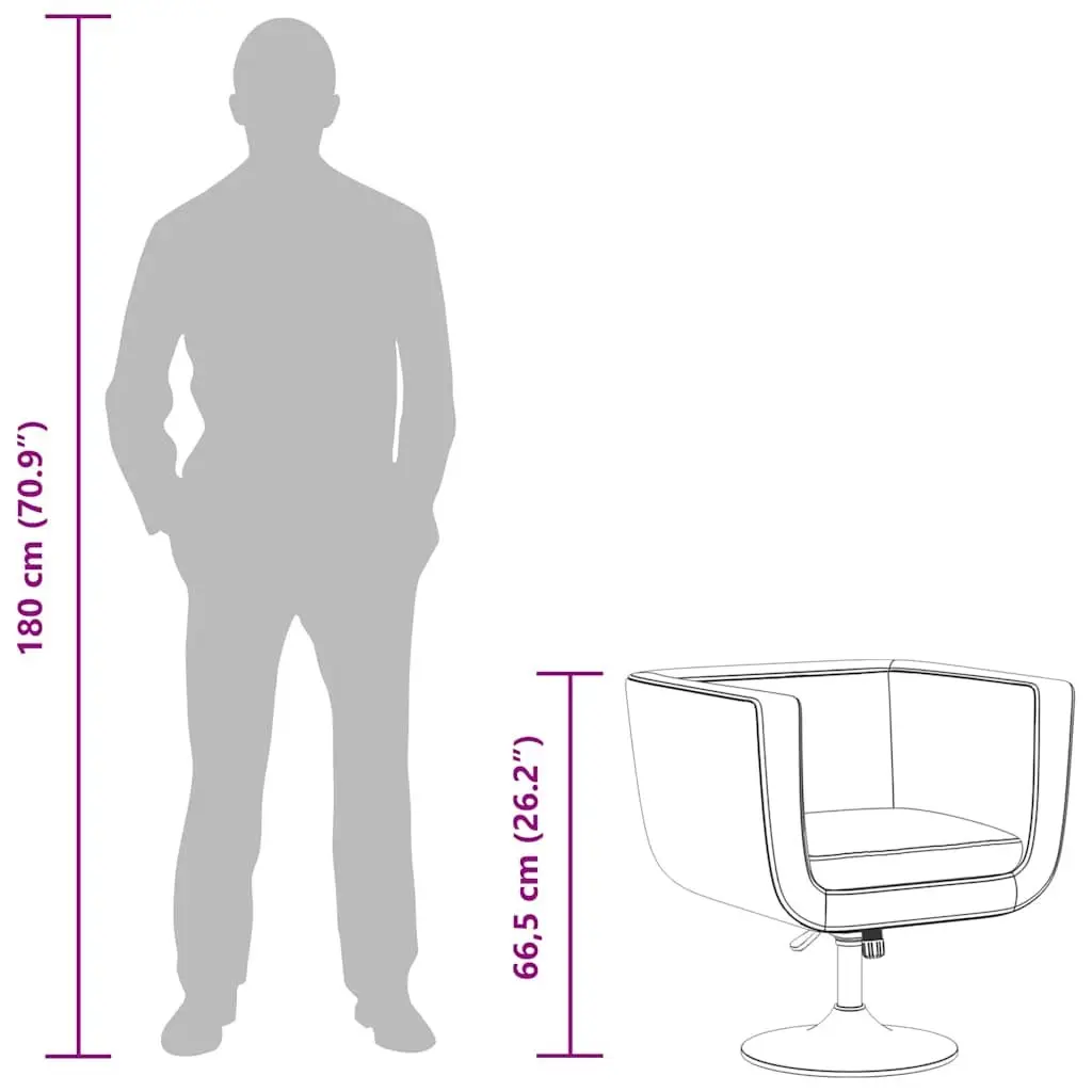 White Swivel Armchair with Padded Seat