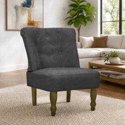 French Style Arm Chair - Grey Foam Upholstered Design