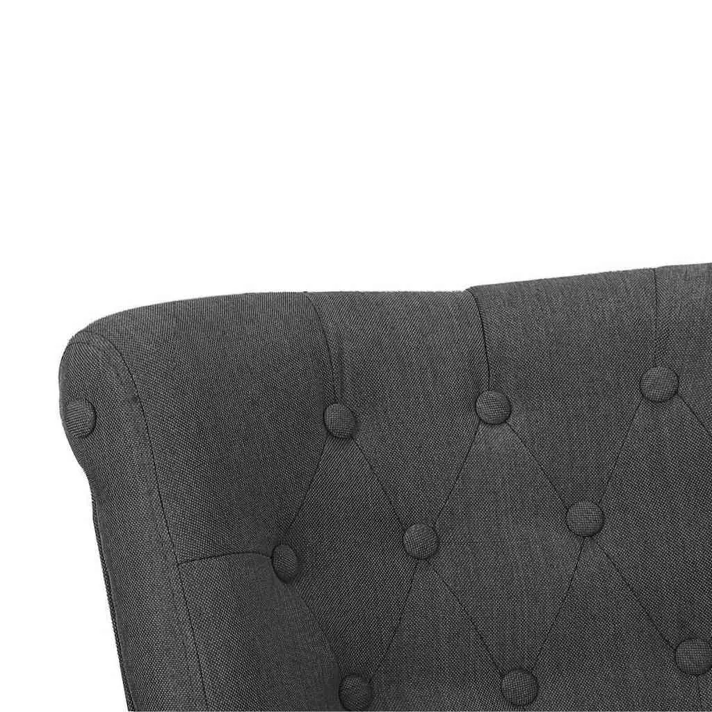 French Style Arm Chair Living Room Grey Fabric