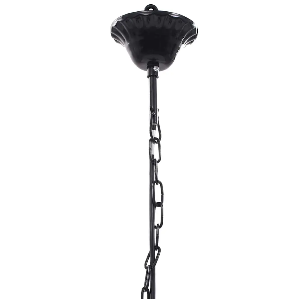 Chandelier for Living Room Bedroom Dining 5 Bulb Black Crystal Ceiling Light Fixture