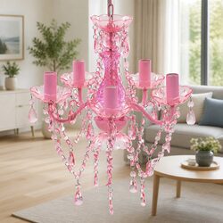 Specifications of Pink Crystal Ceiling Chandelier Light