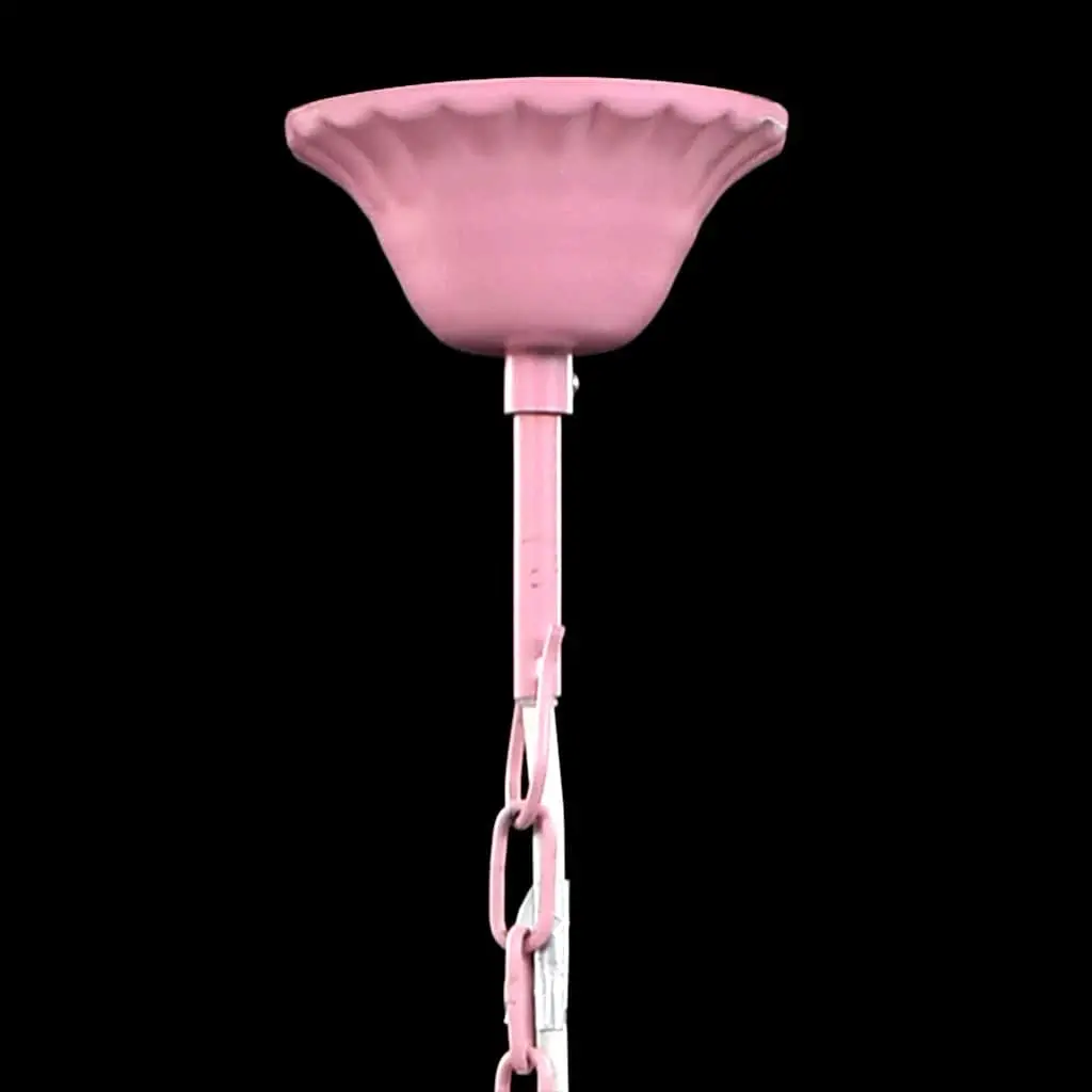 Crystal Ceiling Light Chandelier for Living Room Bedroom Dining 5 Bulbs Pink