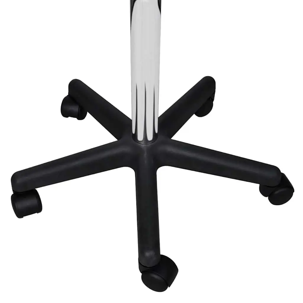 Adjustable Height White Office Stool