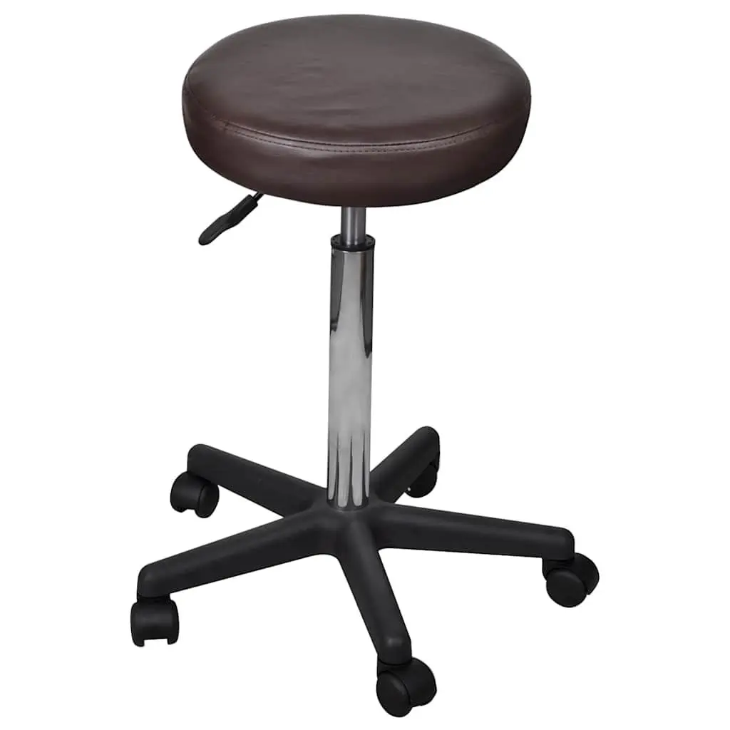 Brown Adjustable Height Office Stool