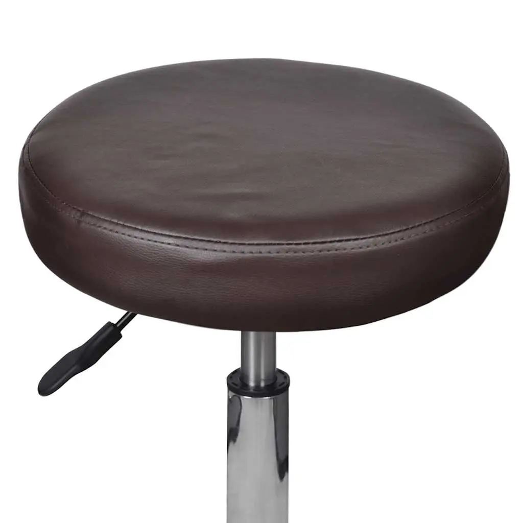 Brown Adjustable Height Office Stool