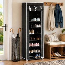8-Tier Fabric Shoe Cabinet Specifications and Features