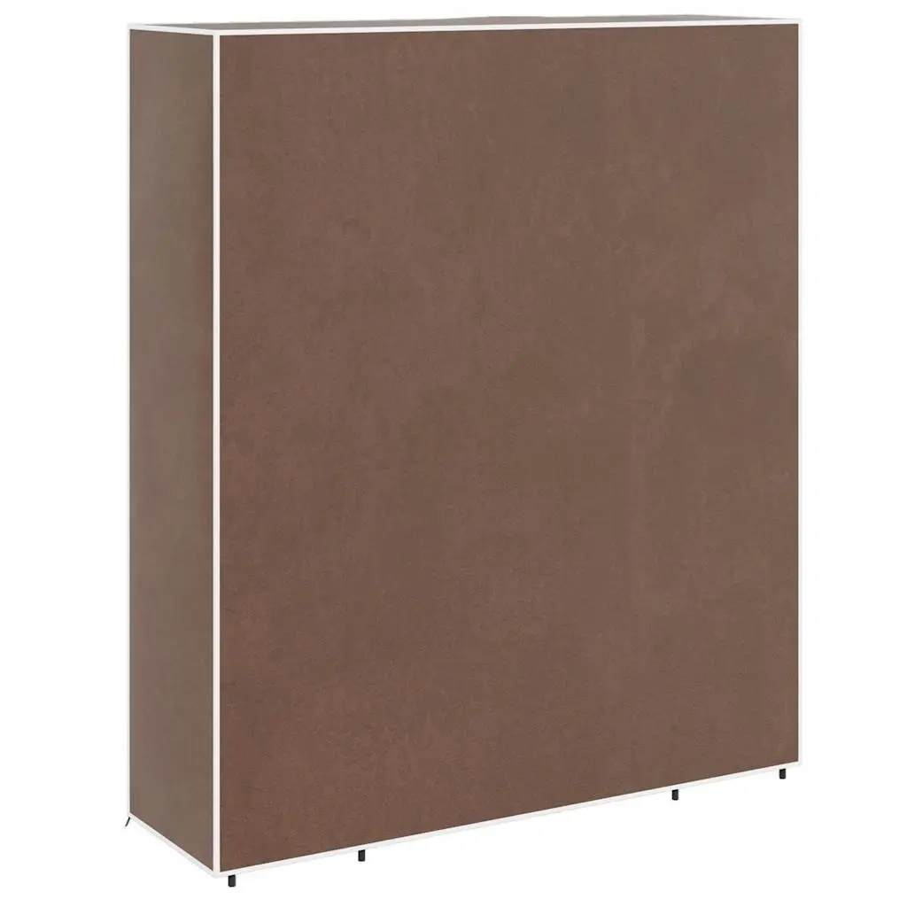 Portable Wardrobe Cabinet Storage Closet for Bedrooms and Kids Rooms Brown Fabric 45 x 150 x 176 cm