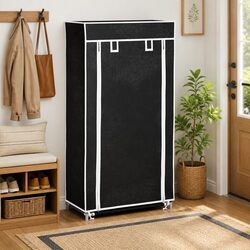5-Tier Fabric Shoe Cabinet with Dust Cover