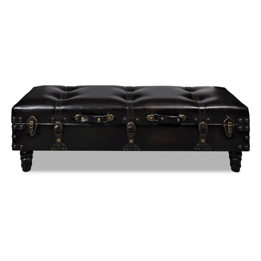 Long Storage Bench for Hallway Entryway Brown Tufted Cushion Faux Leather MDF