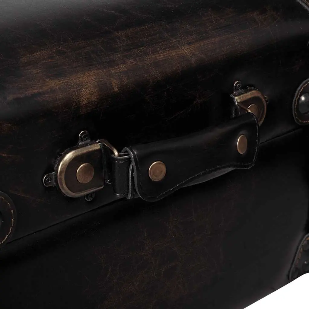 Long Storage Bench for Hallway Entryway Brown Tufted Cushion Faux Leather MDF
