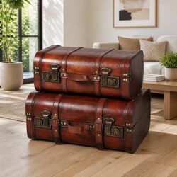 Dimensions and Specs of Wooden Storage Chests Set