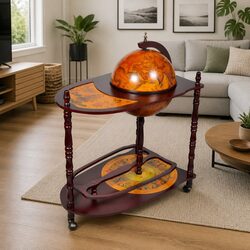 Specifications of the Freestanding Globe Bar Wine Cabinet