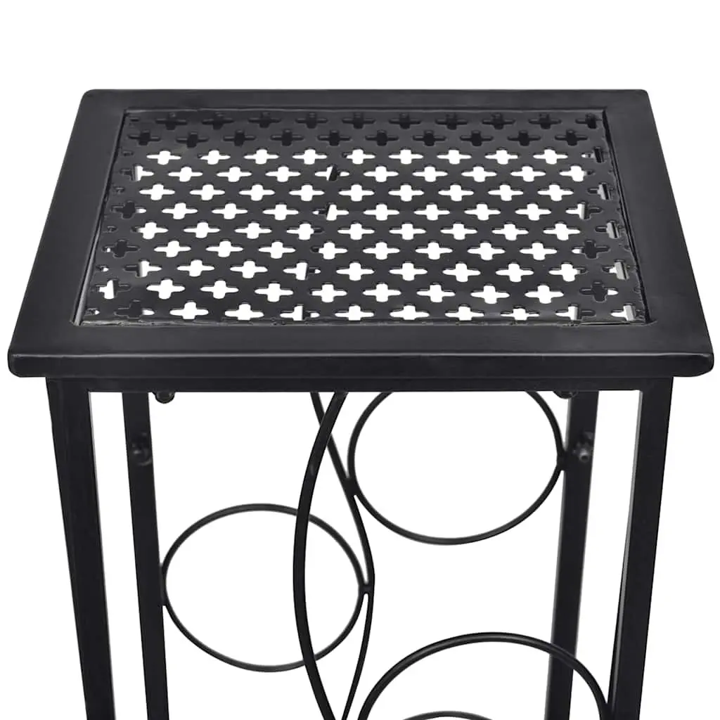 Floor Standing 8-Bottle Black Wine Rack