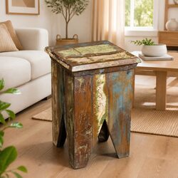 Specifications of Wooden Stool: Reclaimed Wood, Brown