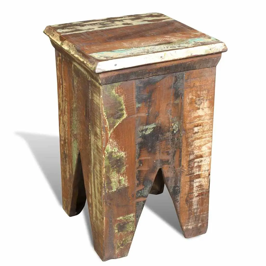 Wooden Stool for Home and Garden Antique Style Compact Seating