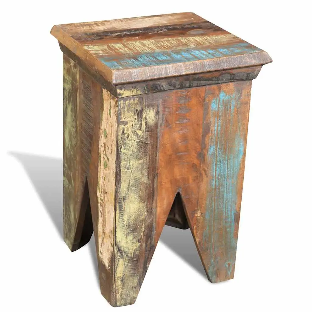 Wooden Stool for Home and Garden Antique Style Compact Seating
