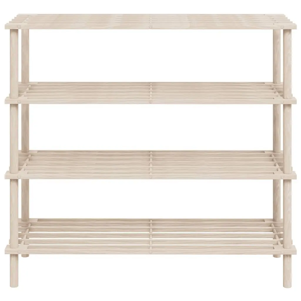 Wooden Shoe Rack 4-Tier Storage Organiser Entryway Hallway Footwear Display Unit