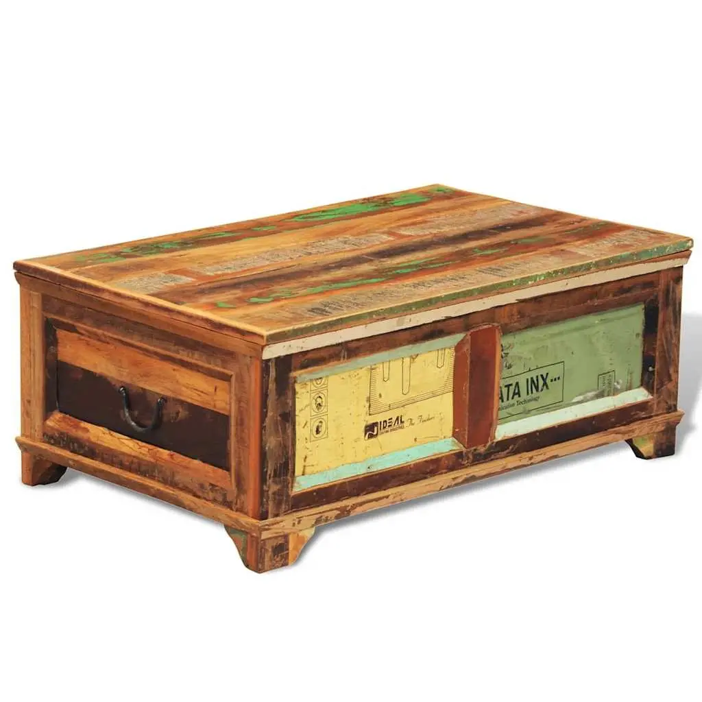 Brown Coffee Table with Large Storage Compartment