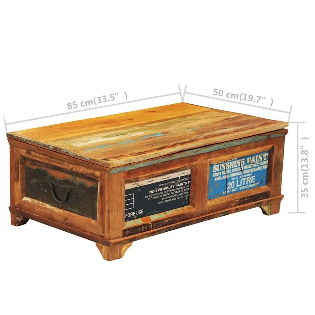 Brown Coffee Table with Large Storage Compartment