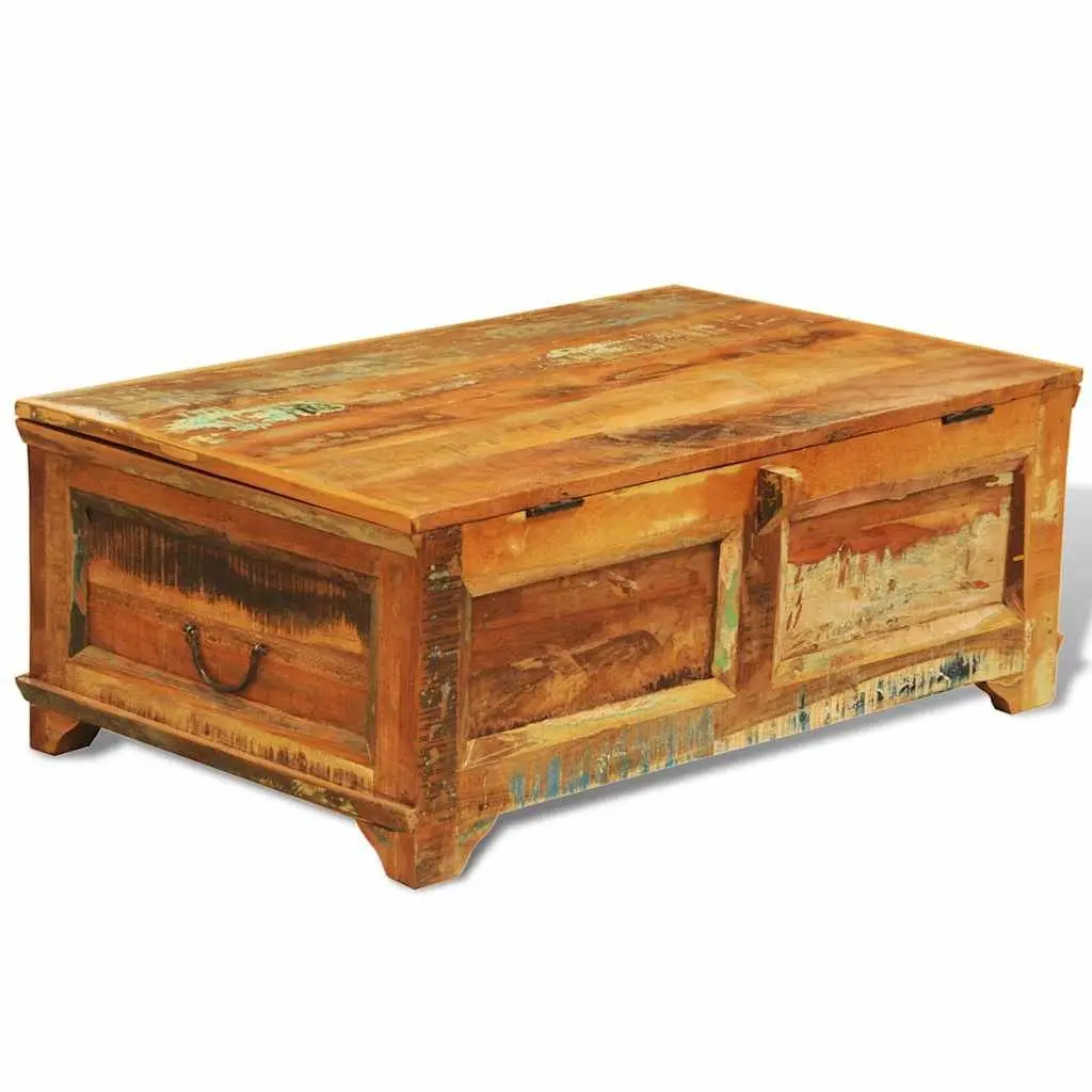 Brown Coffee Table with Large Storage Compartment