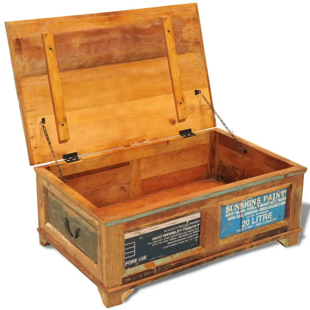 Brown Coffee Table with Large Storage Compartment