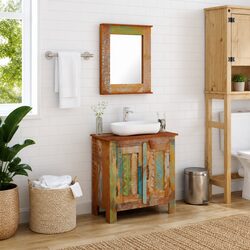 Specifications of Reclaimed Wood Bathroom Vanity Cabinet Set 60cm