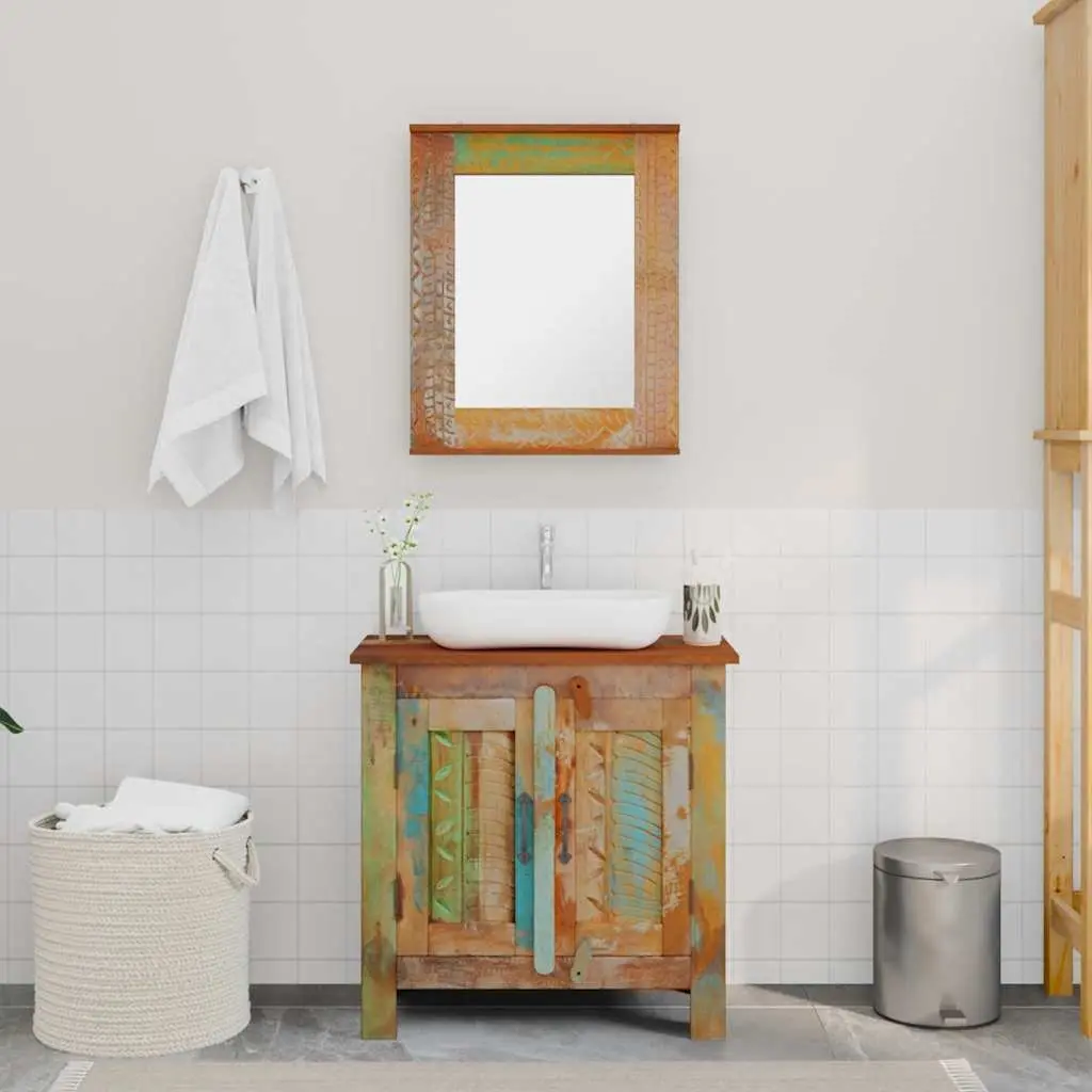 Bathroom Vanity Cabinet Set with Mirror Antique Style 60cm