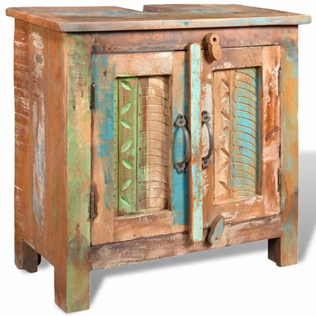 Bathroom Vanity Cabinet Set with Mirror Antique Style 60cm