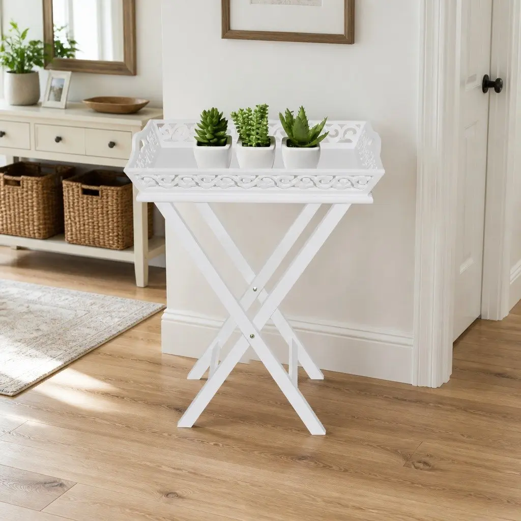 Side Table with Removable Tray