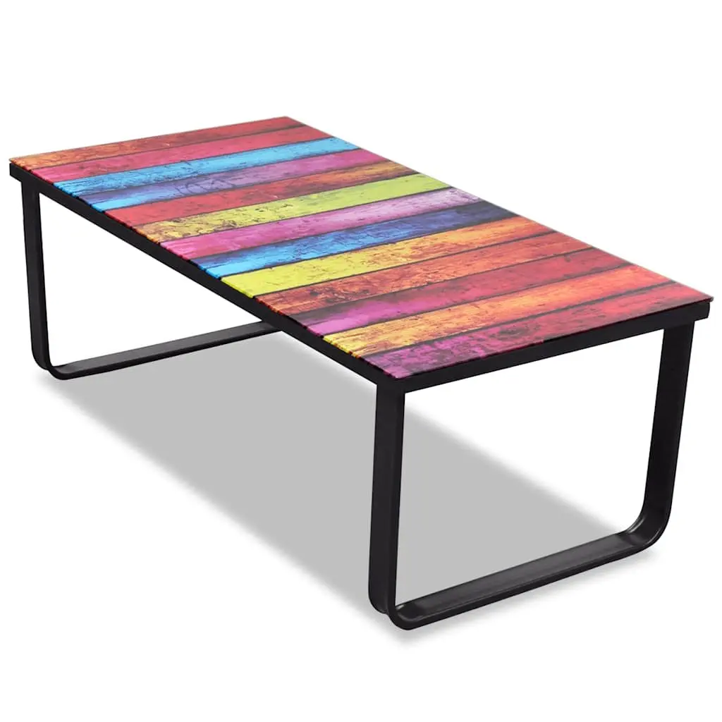 Rectangular Coffee Table with Glass Top
