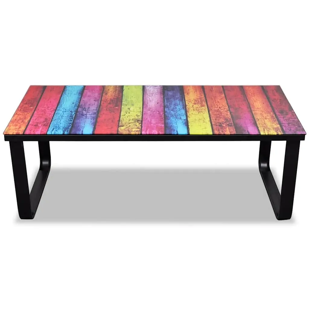 Rectangular Coffee Table with Glass Top