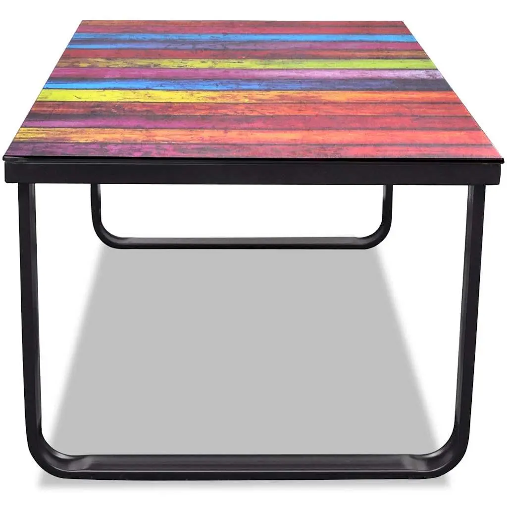 Rectangular Coffee Table with Glass Top