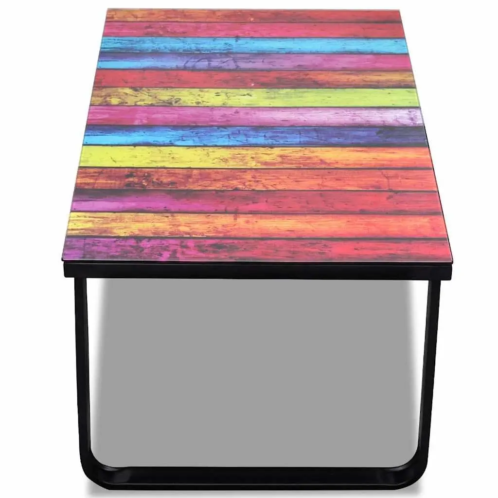 Rectangular Coffee Table with Glass Top