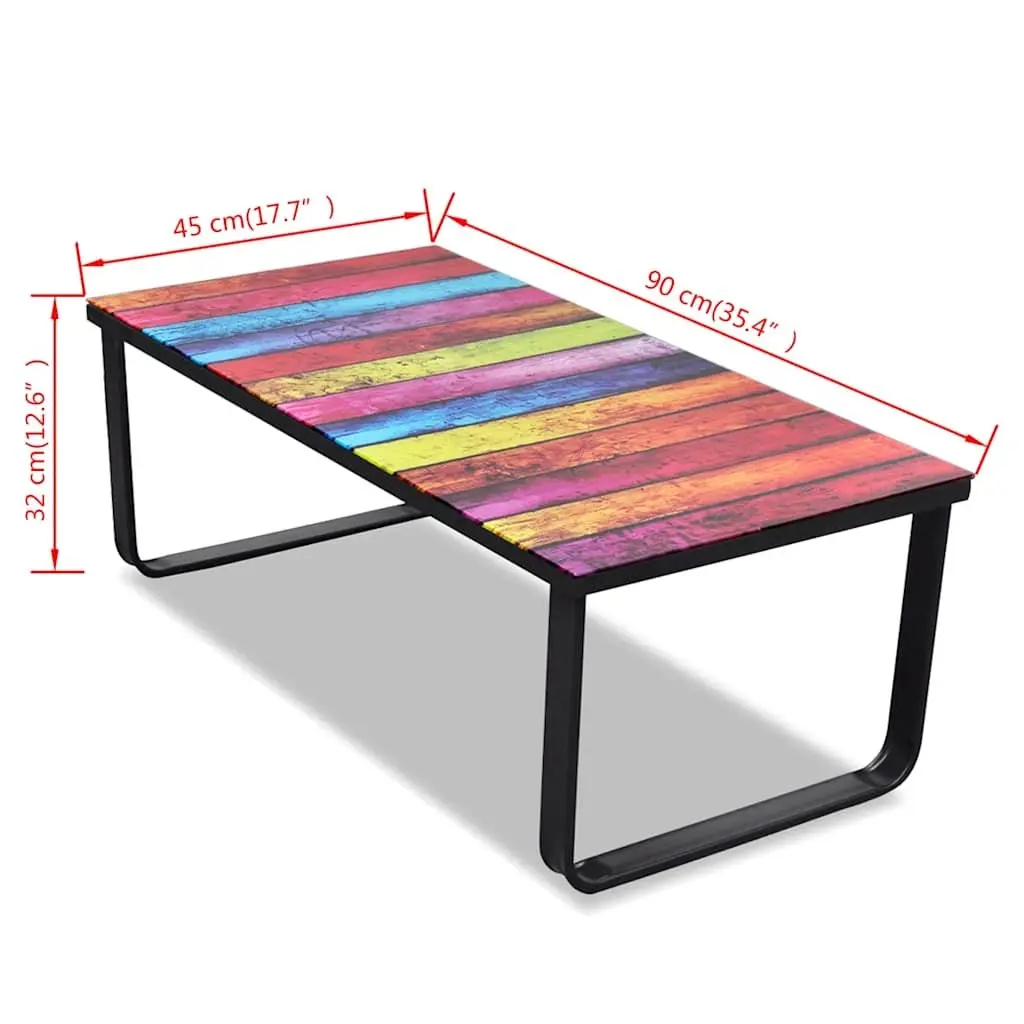 Rectangular Coffee Table with Glass Top
