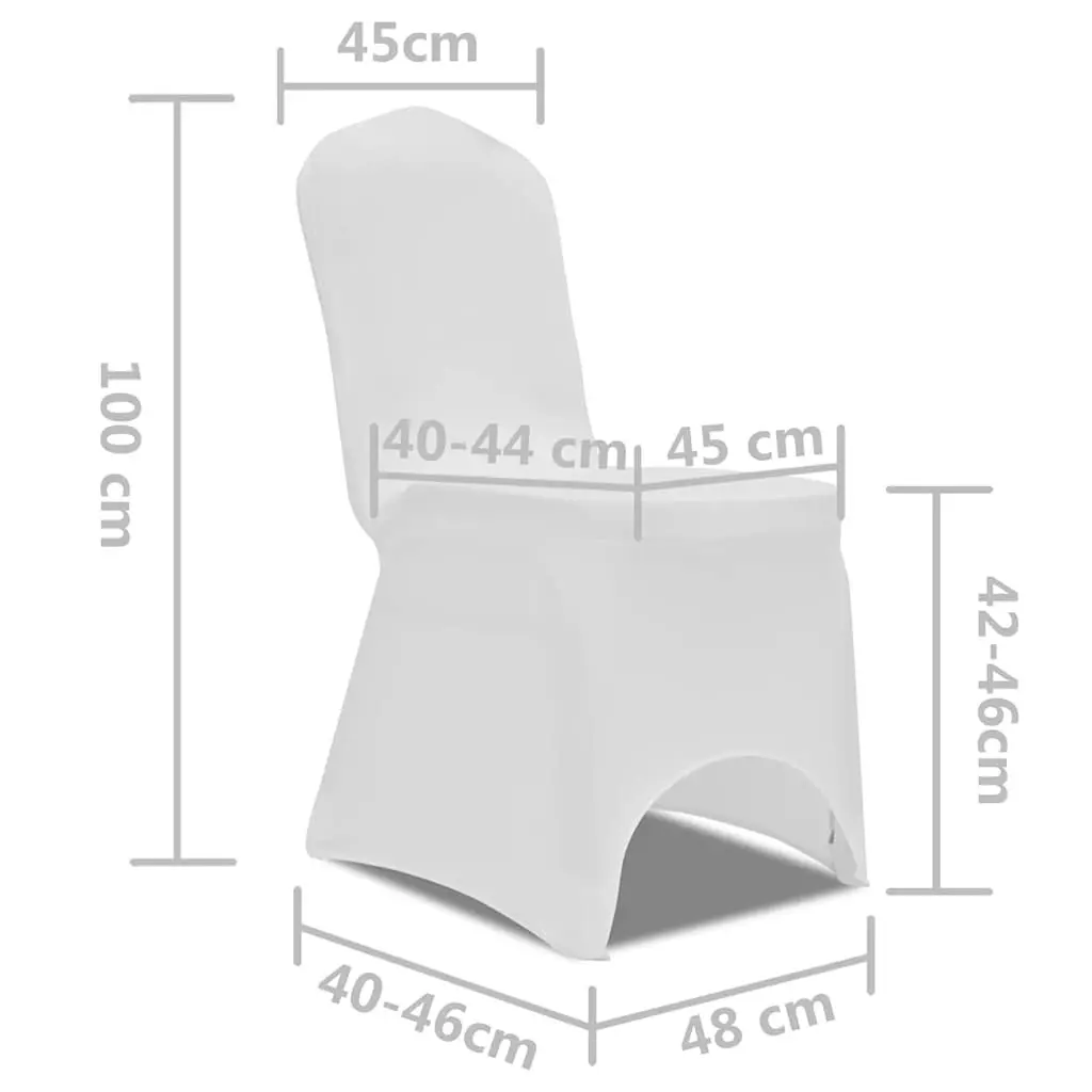 Chair Cover Stretch White for Events Weddings Banquets 50 Piece