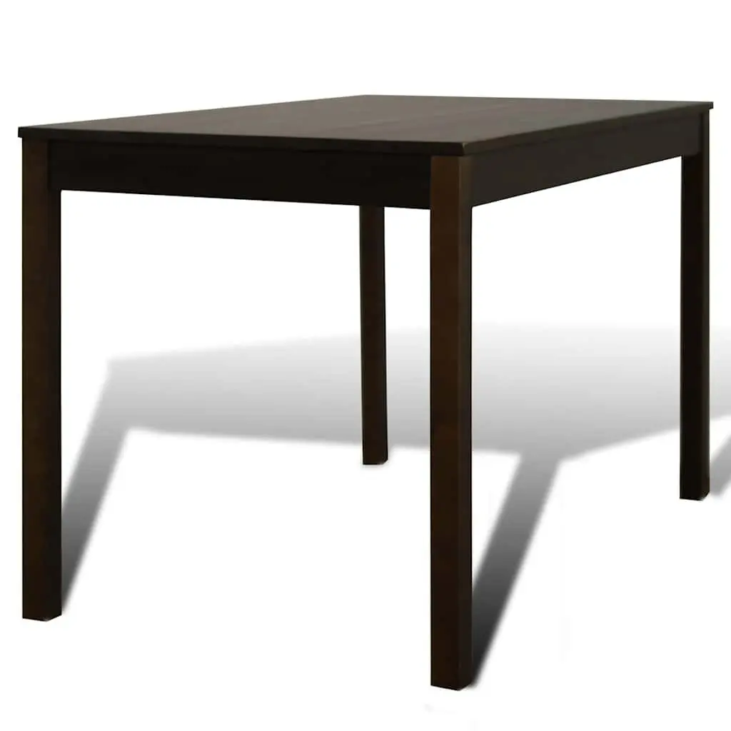 Wooden Dining Table Set with 4 Chairs Brown Kitchen Dining Furniture